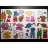 4 Preciosos mini recortables de niños. Impresos en Dinamarca.