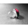 Anillo artesano ecológico con papel reciclado. 2,5 cm. Multicolor. Base adaptable plateada. Pieza única.