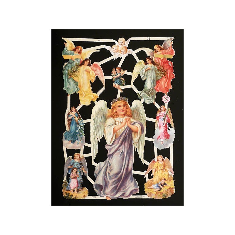 Lámina de cromos troquelados alemanes EF 7237 · Angeles ·