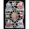 Lámina de cromos troquelados alemanes EF 7251 · Veleros con Flores ·