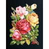 Cromo troquelado gigante y gran grosor alemán de 16 cm. EF BK 5001 · Rosas ·