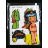 Colección completa de 8 Muñecas Recortables Paper Doll diferentes Mary Merche. Años 70.