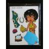 Colección completa de 8 Muñecas Recortables Paper Doll diferentes Mary Merche. Años 70.