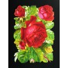 Cromo troquelado gigante y gran grosor alemán de 16 cm. EF BK 5103 · Rosas Rojas ·