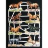 Lámina de cromos troquelados alemanes EF 7262 · Caballos ·