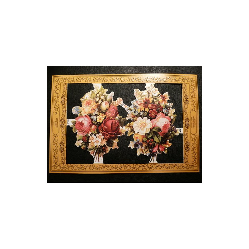 Lámina de cromos troquelados ingleses MLP A 19 · Flores ·