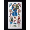 Lámina de cromos adhesivos troquelados · Papá Noel ·