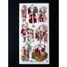 Lámina de cromos adhesivos troquelados · Papá Noel y niños ·