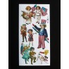 Lámina de cromos adhesivos troquelados · Niños Victorianos Americanos ·
