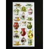 Lámina de cromos adhesivos troquelados · Juegos de Té ·