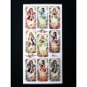 Lámina de cromos adhesivos troquelados · Moda Luis XV ·