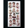 Lámina de cromos adhesivos troquelados · Niños Victorianos ·