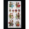 Lámina de cromos adhesivos troquelados · Niños Flor ·