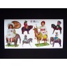 Lámina de cromos adhesivos troquelados · Niños y Animales ·