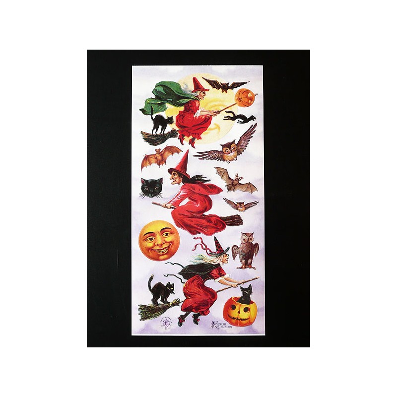 Lámina de cromos adhesivos troquelados · Halloween 1 ·