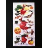Lámina de cromos adhesivos troquelados · Halloween 1 ·