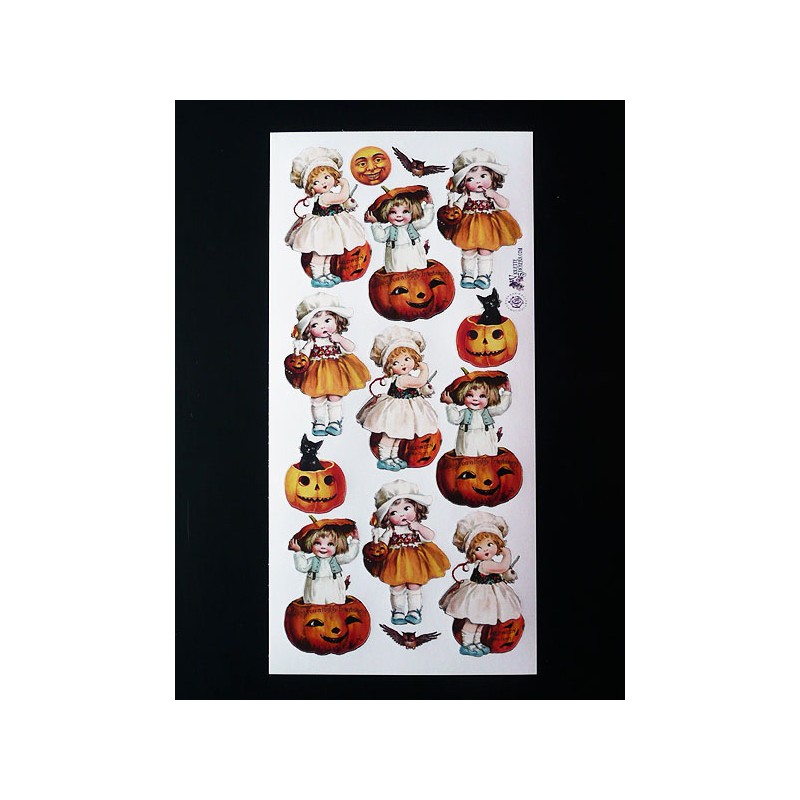 Lámina de cromos adhesivos troquelados · Halloween 3 ·