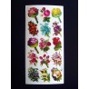 Lámina de cromos adhesivos troquelados · Flores ·