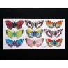 Lámina de cromos adhesivos troquelados · Mariposas ·