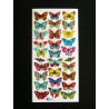 Lámina de cromos adhesivos troquelados · Mariposas ·