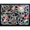 Lámina de cromos troquelados alemanes EF 7281 · Aves ·