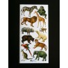 Lámina de cromos adhesivos troquelados · Animales ·