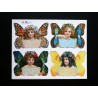 Lámina de cromos adhesivos troquelados · Niñas Mariposa ·