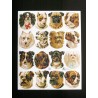 Lámina de cromos adhesivos troquelados · Perros ·