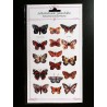Lámina de cromos adhesivos troquelados · Mariposas ·