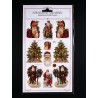 Lámina de cromos adhesivos troquelados · Papá Noel ·