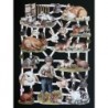 Lámina de cromos troquelados alemanes EF 7292 · Niños con Conejitos ·