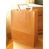 22 x 28,5 x 10 cm. 10 Bolsas grandes de papel kraft lisas y asa plana.