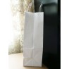 22 x 28,5 x 10 cm. 10 Bolsas grandes de papel blancas lisas y asa plana.