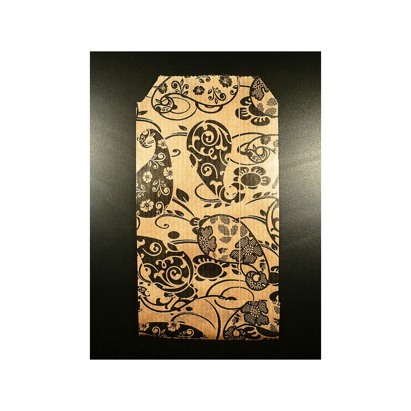 7 x 13 cm. 25 Bolsas de papel kraft estampadas cachemir. Mil usos.