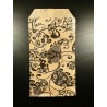 7 x 13 cm. 25 Bolsas de papel kraft estampadas cachemir. Mil usos.