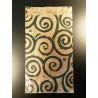 9 x 16 cm. 25 Bolsas de papel kraft estampadas espirales verdes con fuelles laterales. Mil usos.