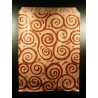 16 x 21 cm. 15 Bolsas de papel kraft estampadas espirales rojas. Mil usos.
