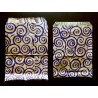 16 x 21 cm. 15 Bolsas de papel kraft estampadas espirales azules. Mil usos.