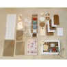 Kit de material para envolver regalos o detalles, manualidades o Scrapbooking.