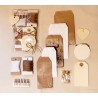 Kit de material para envolver regalos o detalles, manualidades o Scrapbooking.