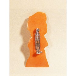 Exclusivo BROCHE con CROMO troquelado ORIGINAL. Serie MUJERES del MUNDO. EUROPA I.