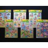 6 láminas de cromos adhesivos de los dibujos animados de Heidi.