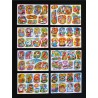 8 Láminas de cromos troquelados españoles grandes. Años 70. · NAVIDAD ·