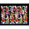 Lámina de cromos troquelados ingleses MLP 782 · Papá Noel ·