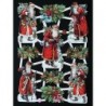 Lámina de cromos troquelados alemanes EF 7361 · Papá Noel ·