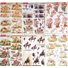 Animales. 6 laminas couché recortables para hacer manualidades en 3D. Tam. A4.