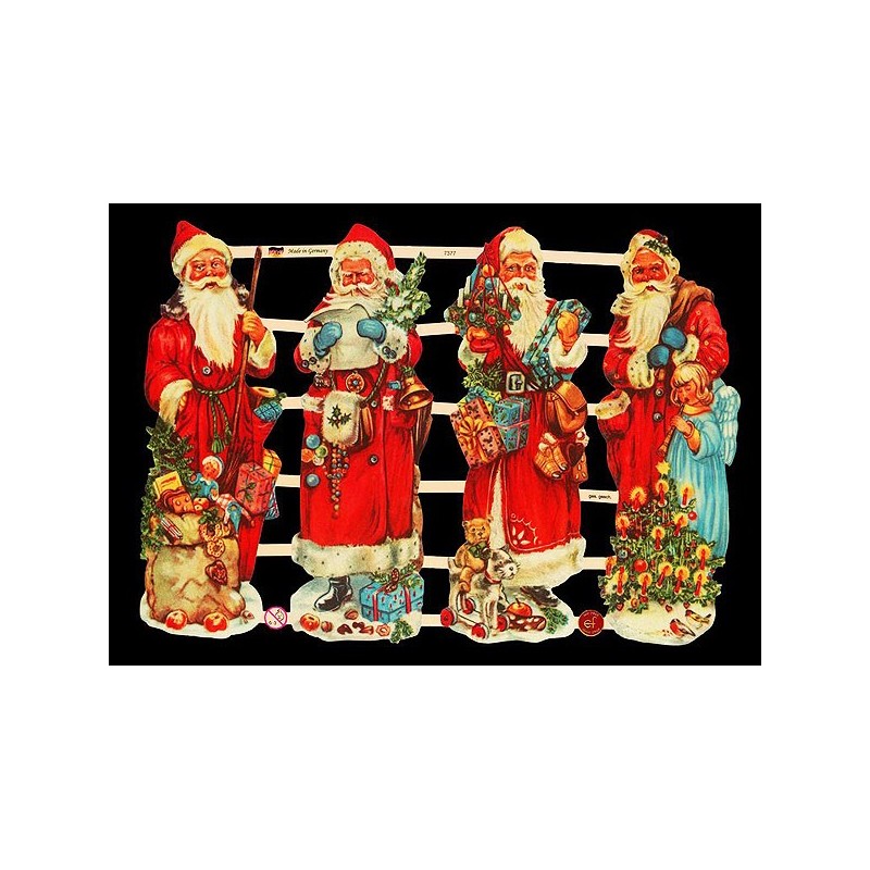Lámina de cromos troquelados alemanes EF 7377 · Papá Noel ·