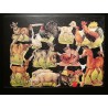 Lámina de cromos troquelados alemanes EF 7053 · Animales de Granja · Purpurina – Brillantina !