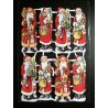 Lámina de cromos troquelados alemanes EF 7084 · Papá Noel · Purpurina – Brillantina !