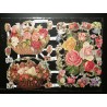 Lámina de cromos troquelados alemanes EF 7098 · Flores · Purpurina – Brillantina !